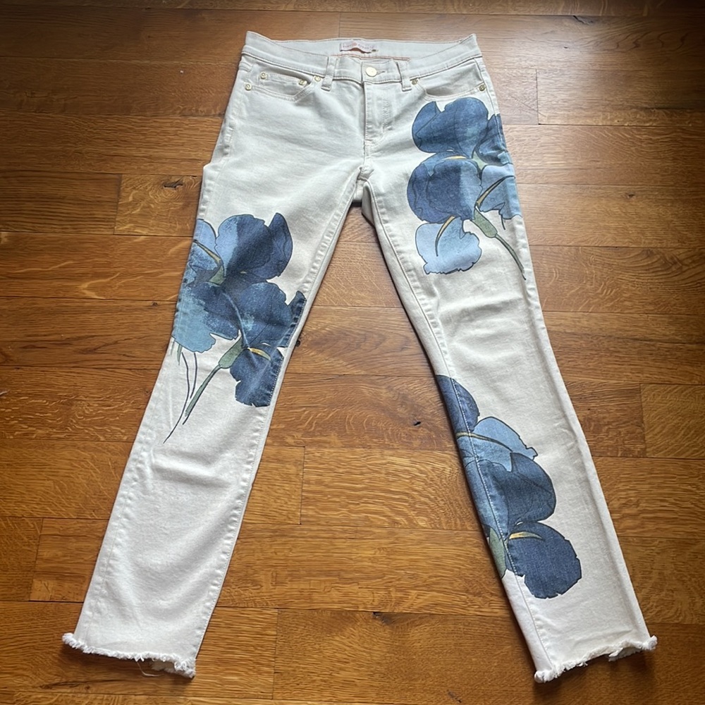 Tory Burch Iris floral jeans